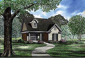 

Starting Out, Nice and Neat
985 sq. ft.; 2 Bedrooms; 1 Bath  
Round columns add curb appeal to this functional floor plan. Great room offers space for optional gas fireplace. Kitchen is fully equipped with breakfast room and high bar easily accessible to rear patio. 
National Average Cost to Build: $108,350.00
