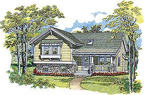

Marvelous Curb Appeal
1108 sq. ft.; 3 Bedrooms; 2 Baths  
Craftsman styling and a welcoming porch create marvelous curb appeal for this design. A compact footprint allows economy in construction. 
National Average Cost to Build: $121,880.00

