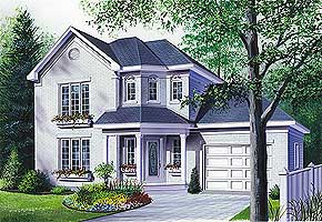 

European Style Country Home
1404 sq. ft.; 3 Bedrooms; 2 Baths  
The main level of this European-style country home features an open living and dining area with access to the backyard. An L-shape kitchen includes a corner pantry.
National Average Cost to Build: $154,440.00
